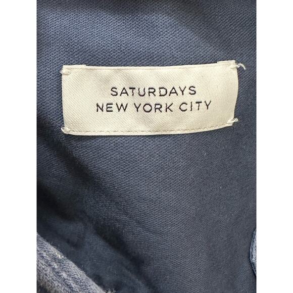 Saturday New York City blue short sleeves buttoned shirt size Small - Picture 3 of 9